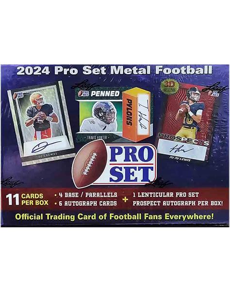 2024 pro set metal football hobby box|2024 pro set metal football box.